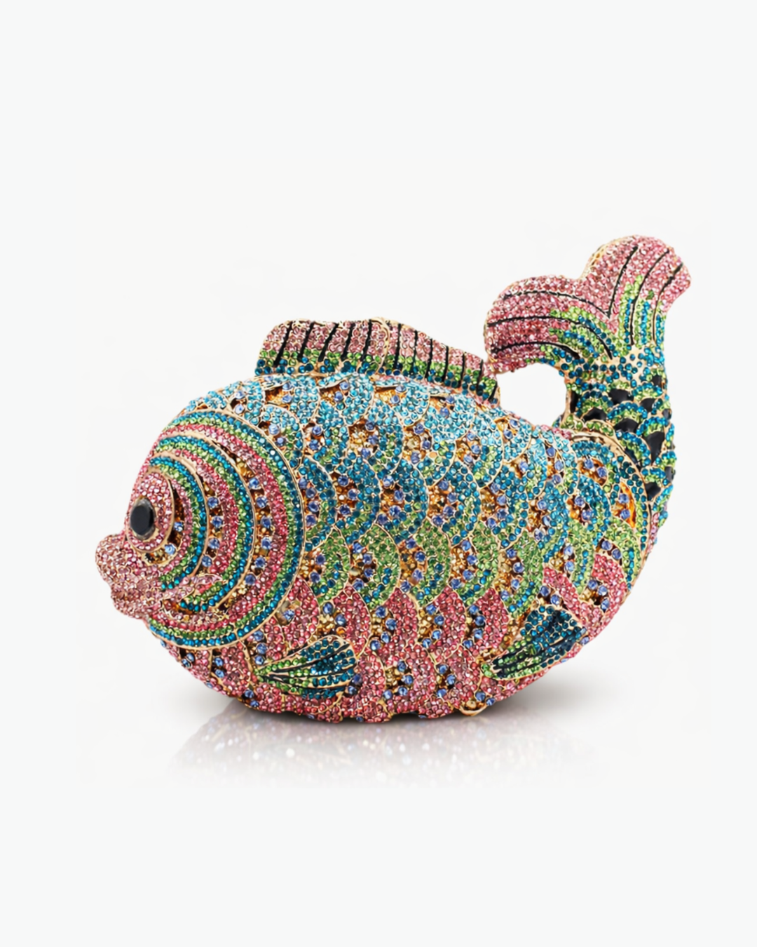Crystal Fish Clutch Bag