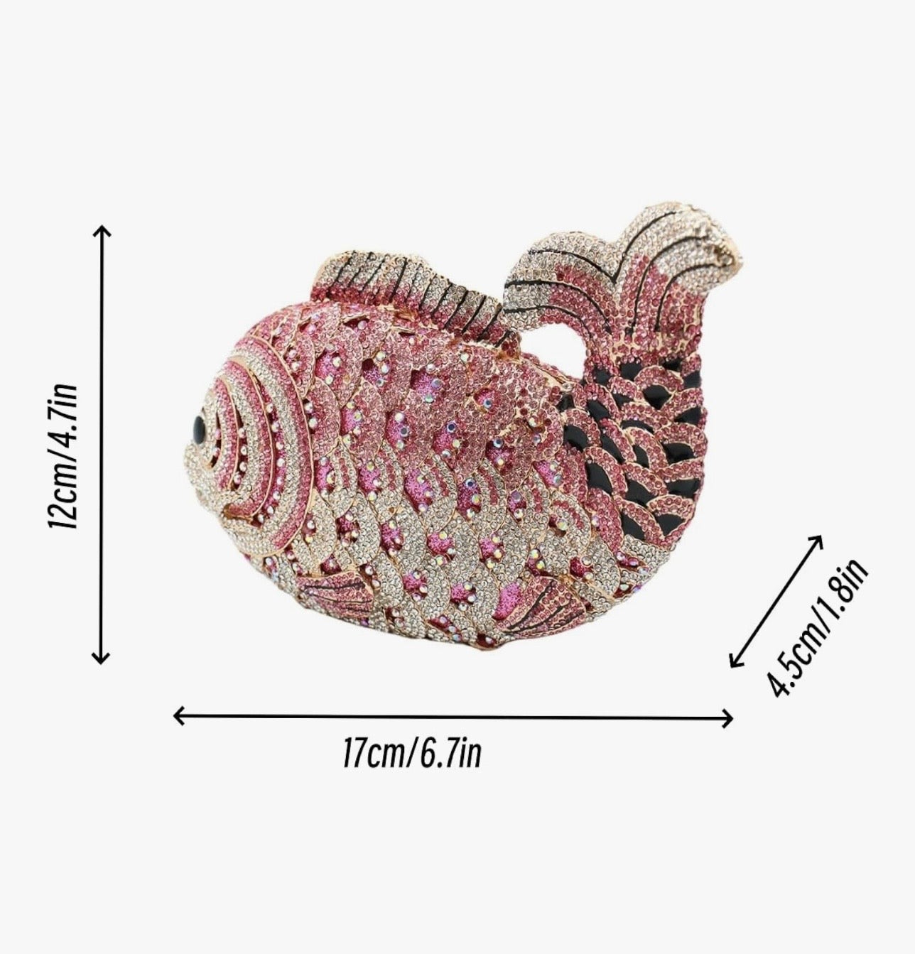 Crystal Fish Clutch Bag