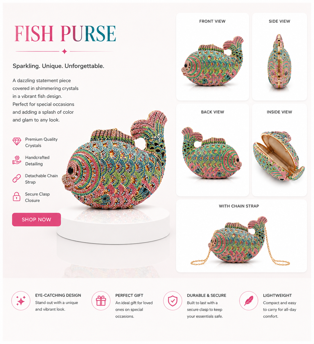 Crystal Fish Clutch