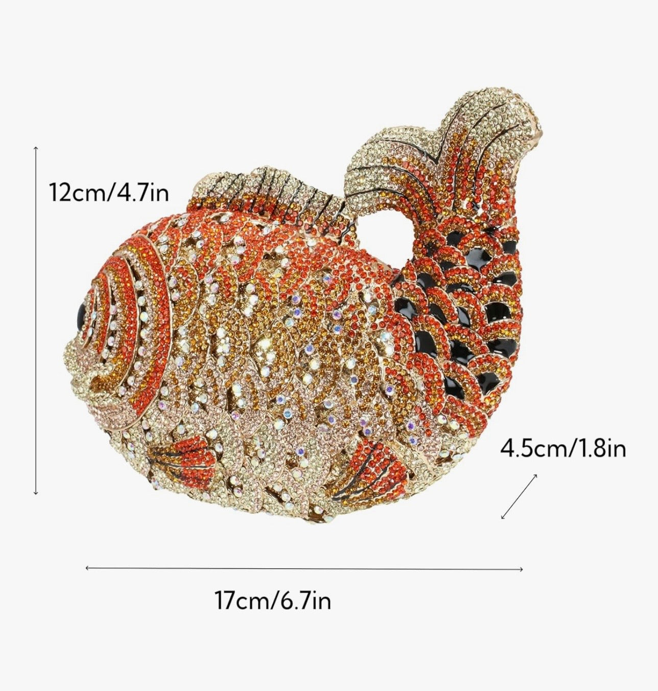 Crystal Fish Clutch Bag