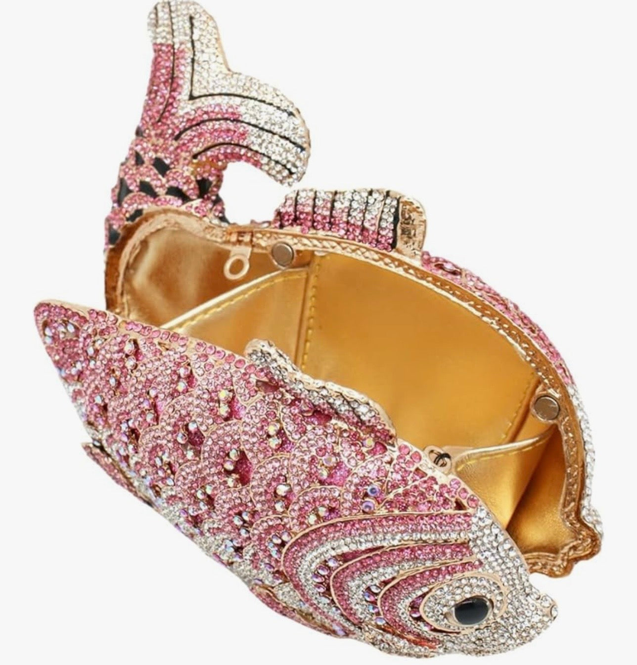 Crystal Fish Clutch Bag