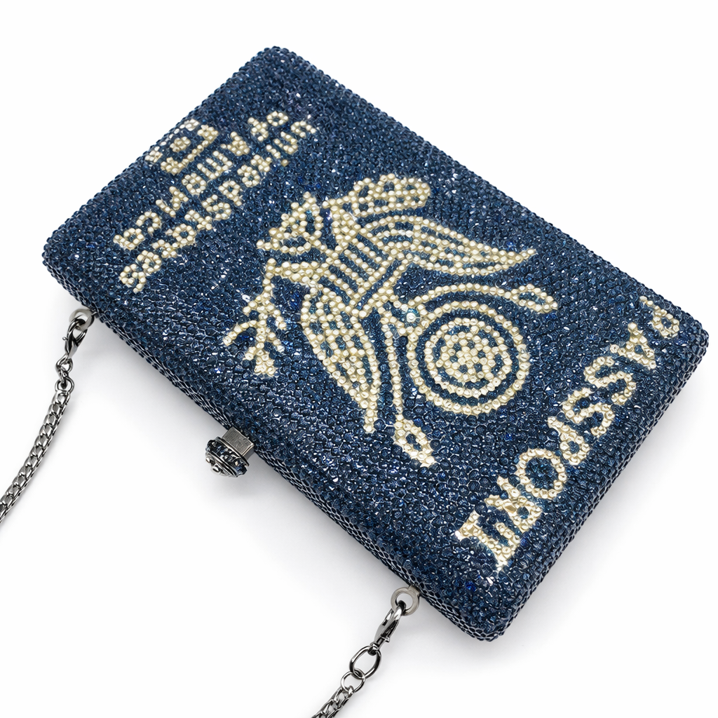 Passport Crystal Clutch